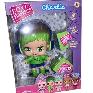 Boxy Babies 5 inch CHARLIE Doll with 2 surprise shipping boxes and Box